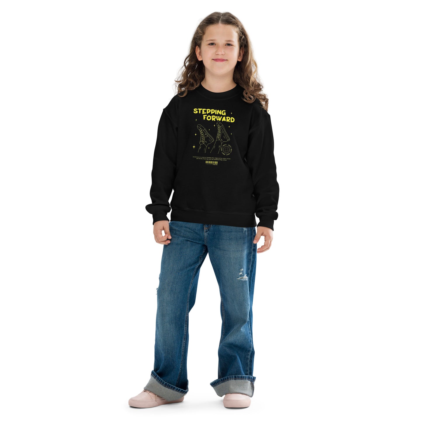 Stepping forward Youth crewneck sweatshirt