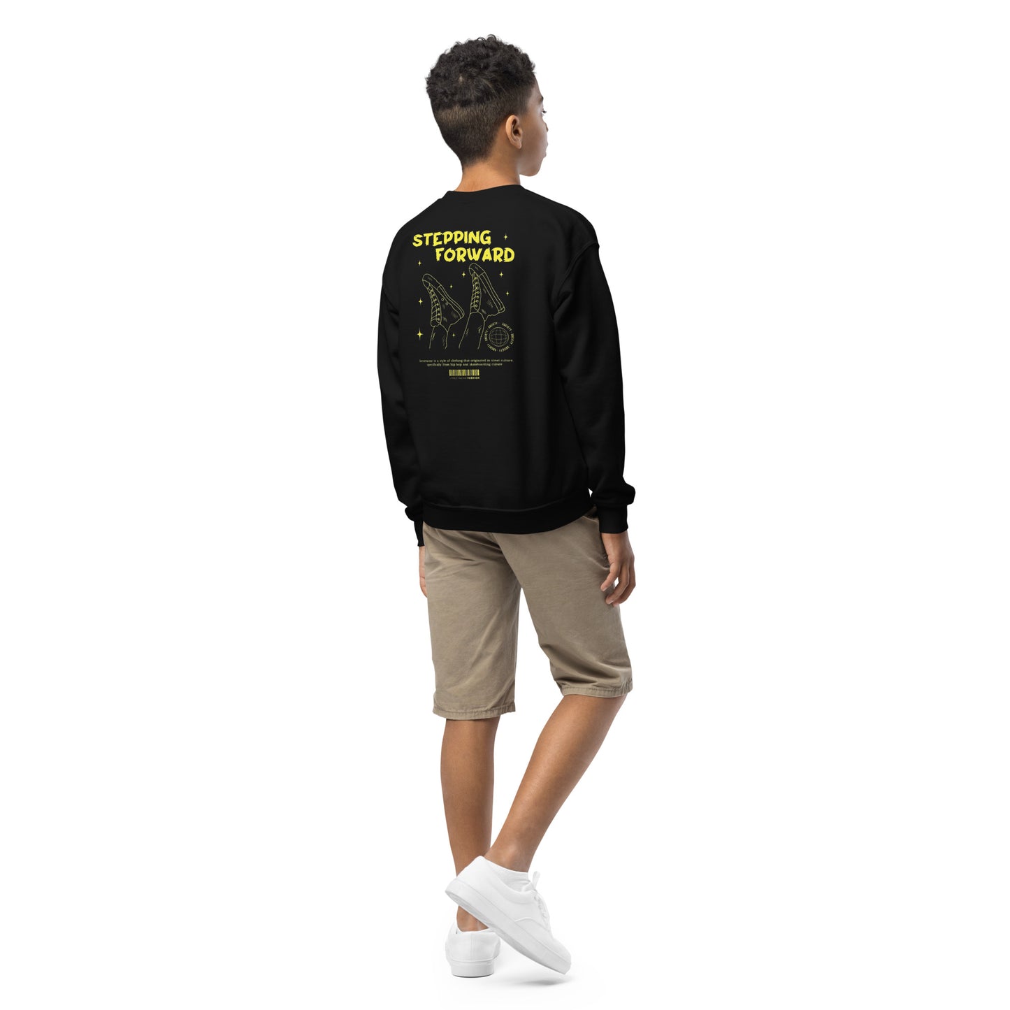 Stepping forward Youth crewneck sweatshirt