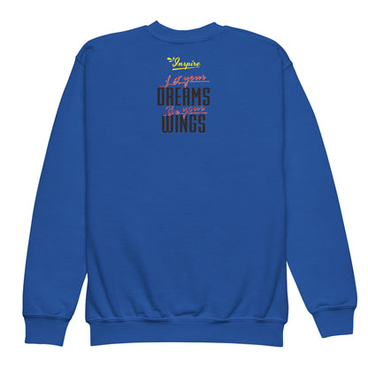 Let Your Dreams Be Your Wings Youth crewneck sweatshirt