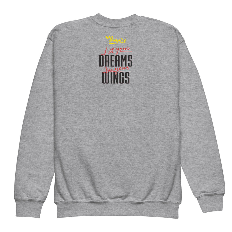 Let Your Dreams Be Your Wings Youth crewneck sweatshirt