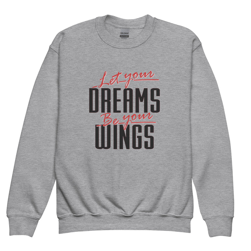 Let Your Dreams Be Your Wings Youth crewneck sweatshirt