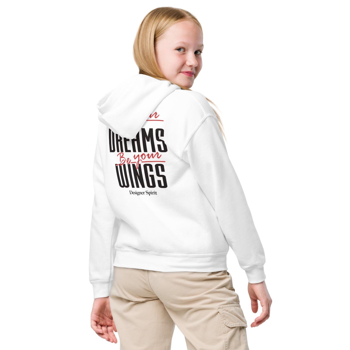 Let Your Dreams Be Your Wings Youth heavy blend hoodie