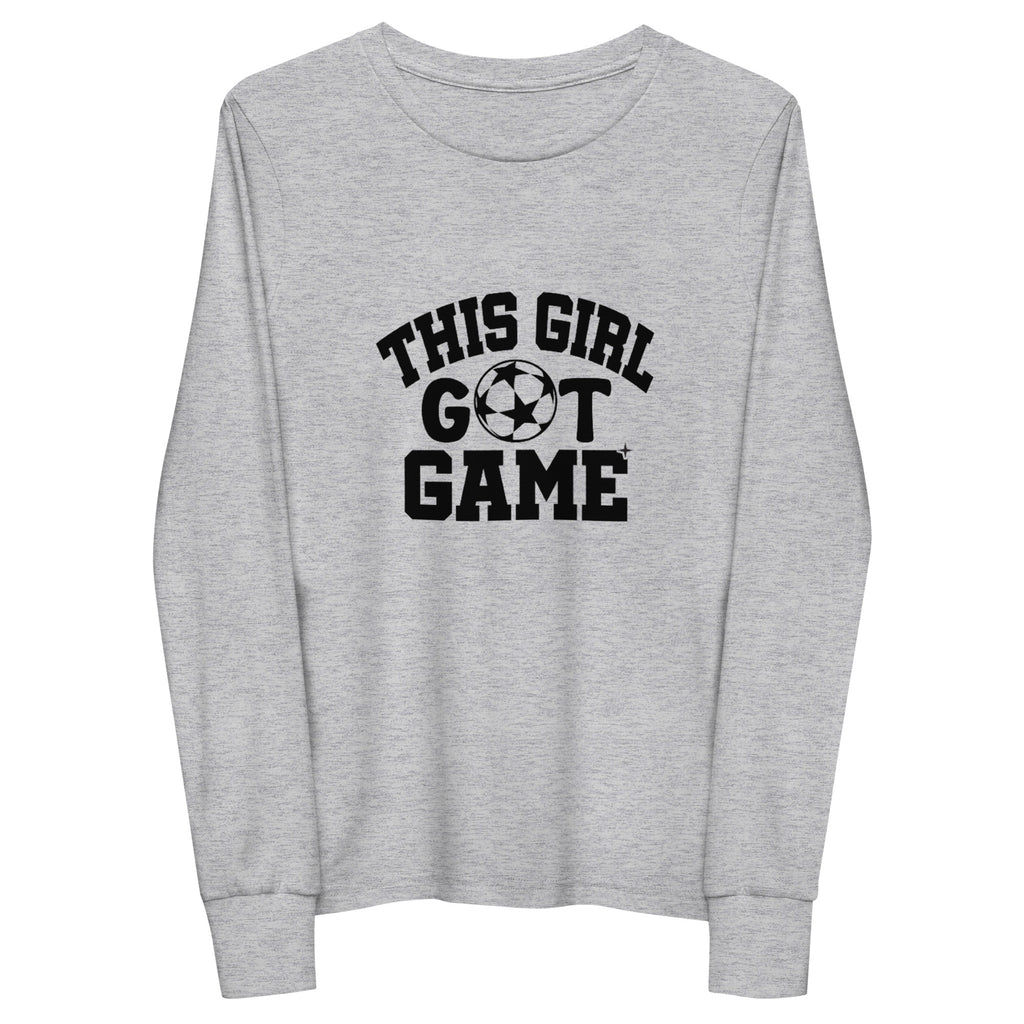 This Girl Got Game Soccer Youth long sleeve tee