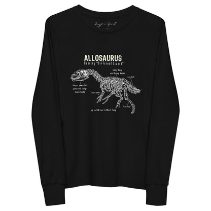 Allosaurus Skeleton Youth long sleeve tee