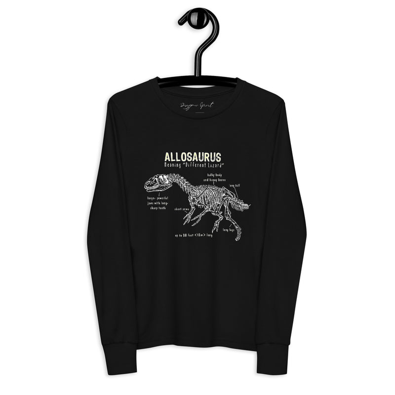 Allosaurus Skeleton Youth long sleeve tee