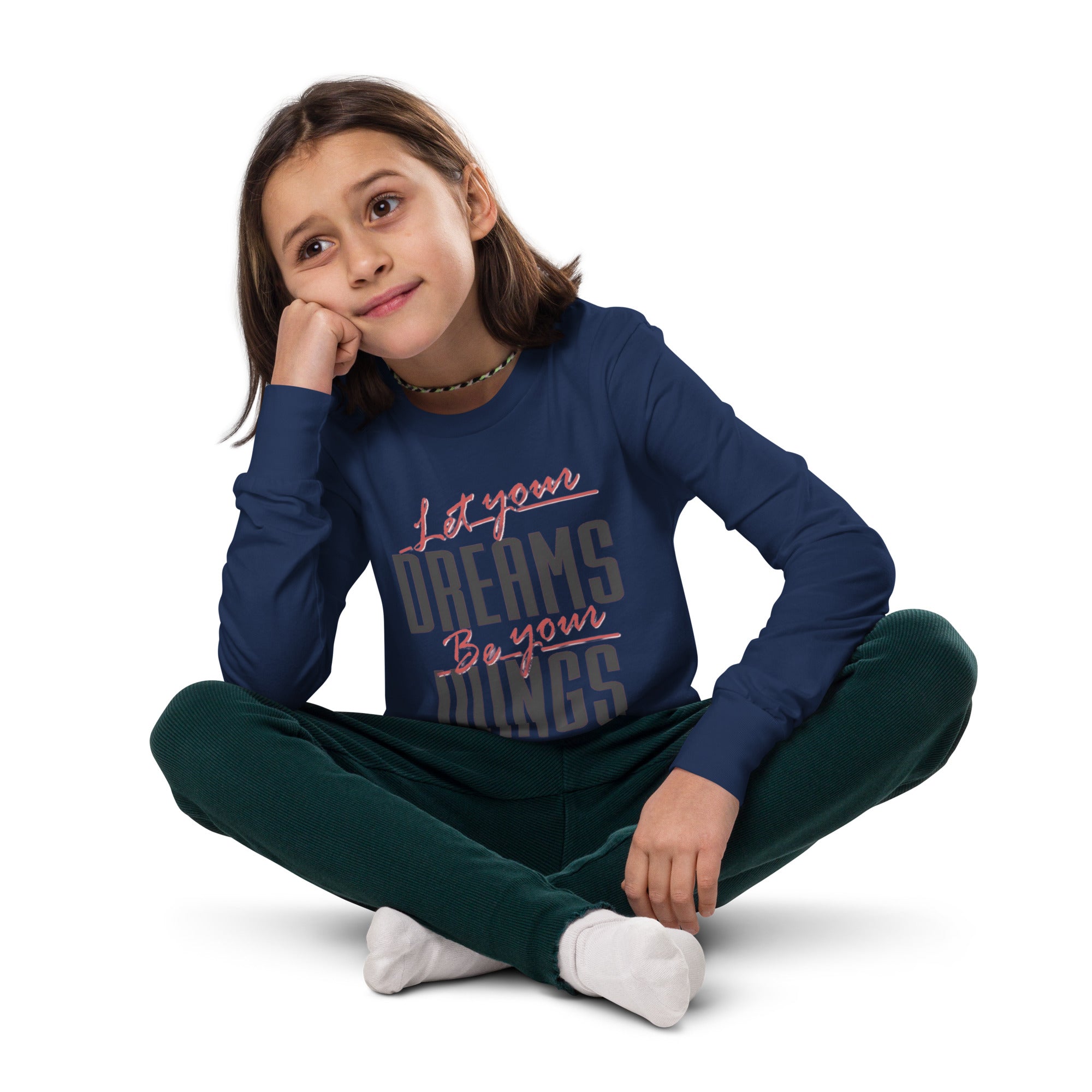 Let Your Dreams Be Your Wings Youth long sleeve tee