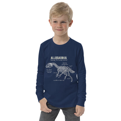 Allosaurus Skeleton Youth long sleeve tee