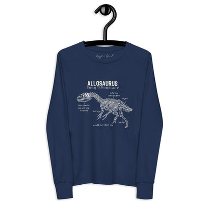 Allosaurus Skeleton Youth long sleeve tee