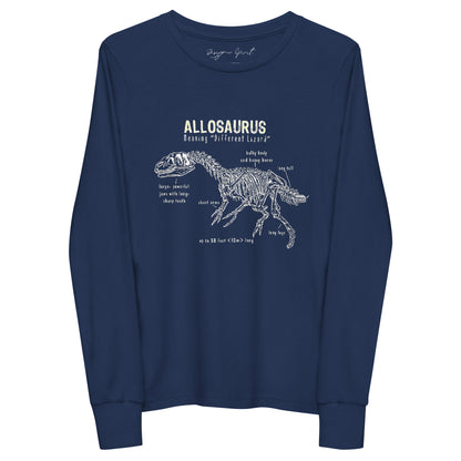 Allosaurus Skeleton Youth long sleeve tee