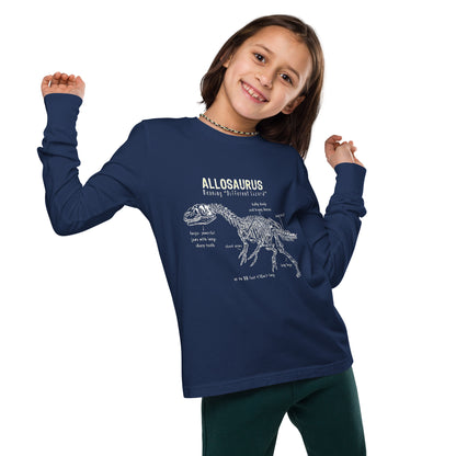 Allosaurus Skeleton Youth long sleeve tee