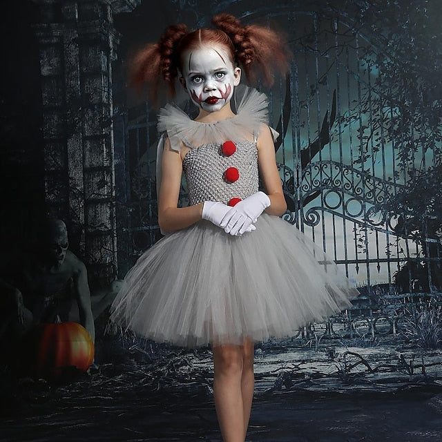 Clown Tulle Dress Halloween Custome