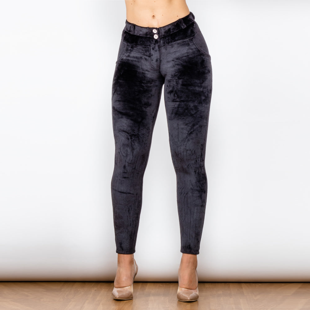 Black Velvet Warm Butt Lift Pants