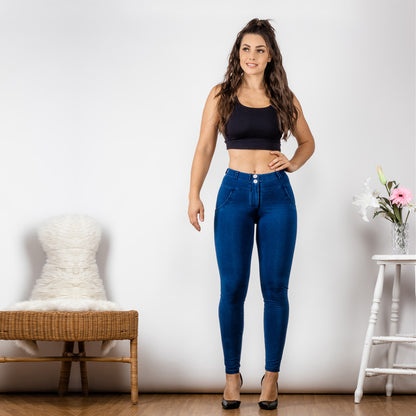 Dark Blue Butt Shaping Push Up Effect Yoga Pants