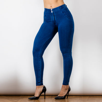 Dark Blue Butt Shaping Push Up Effect Yoga Pants