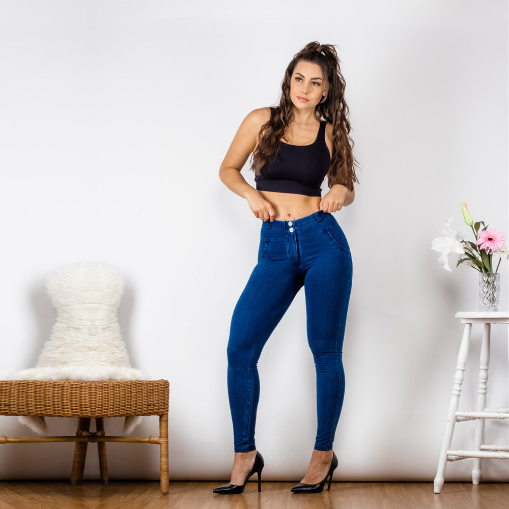 Dark Blue Butt Shaping Push Up Effect Yoga Pants