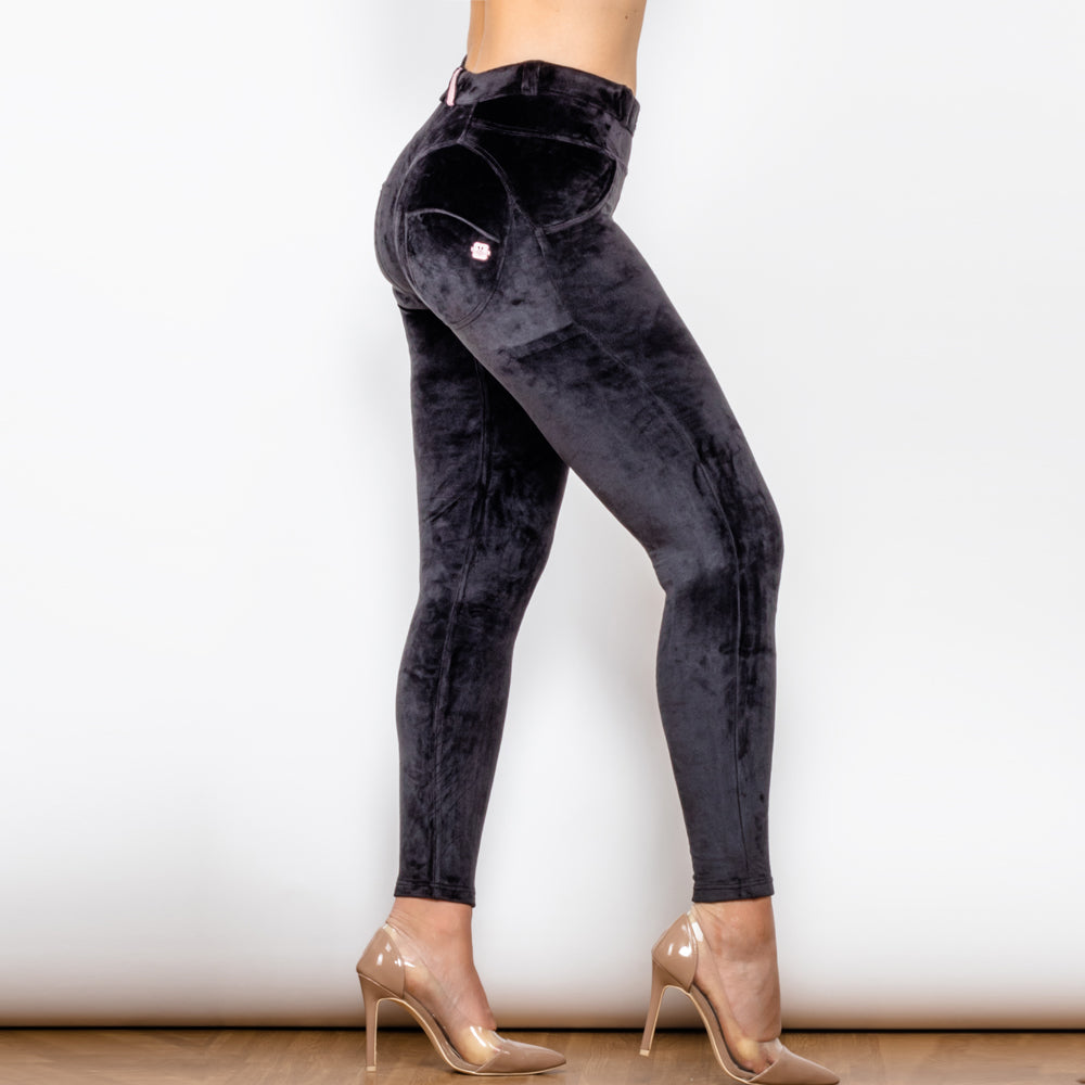 Black Velvet Warm Butt Lift Pants