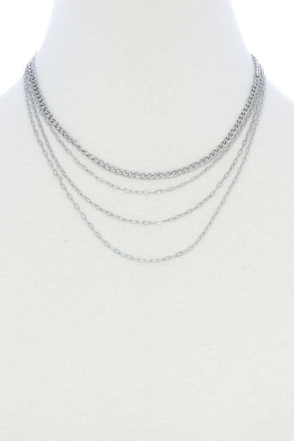 4 Layer Metal Necklace