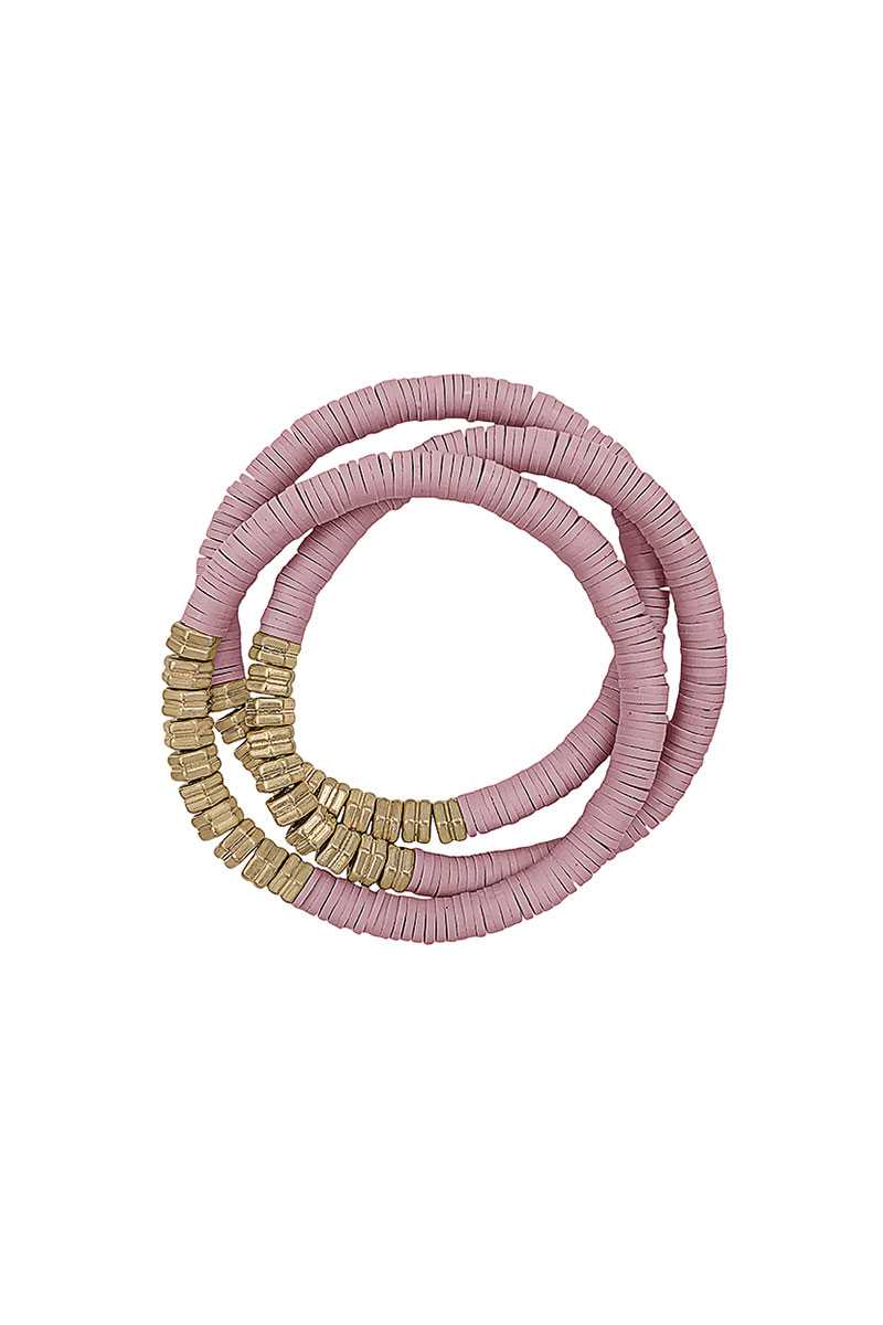 Triple Multi Ring Bead Stretchable Bracelets