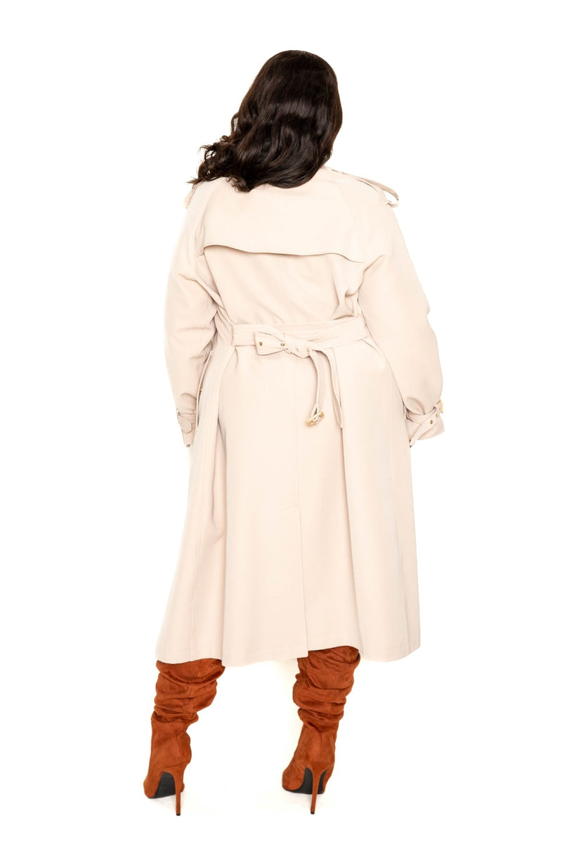 Trench Coat With Golden Button