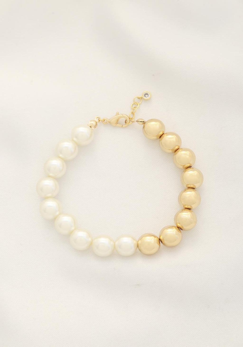 Pearl Metal Bead Bracelet