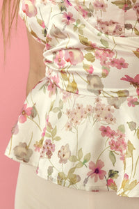 A Floral Print, Woven Cami Top