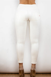 Melody Hip & Booty lifting And Shaping Warm White Vegan Leather Pants