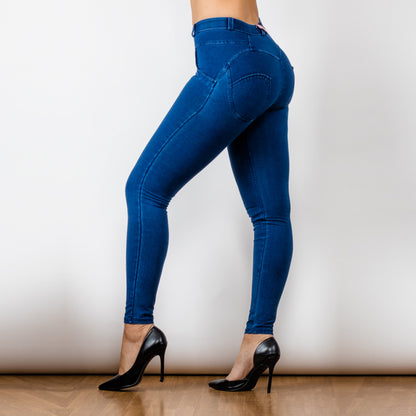 Dark Blue Butt Shaping Push Up Effect Yoga Pants