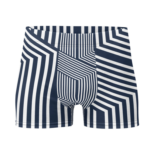 Blue and White Stripped Boxer Briefs