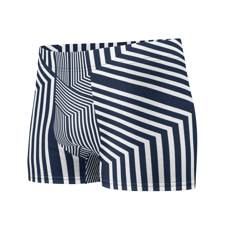 Blue and White Stripped Boxer Briefs