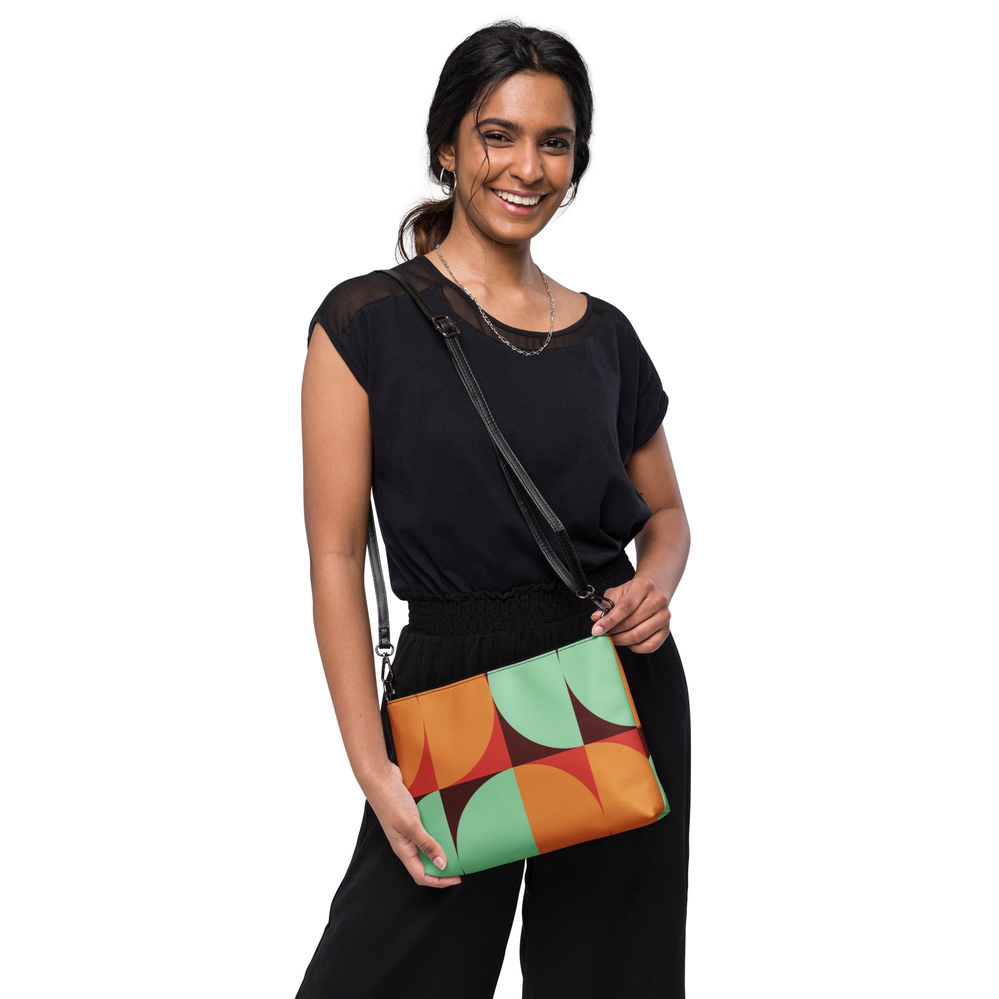 Multi Color Geo Print Crossbody bag