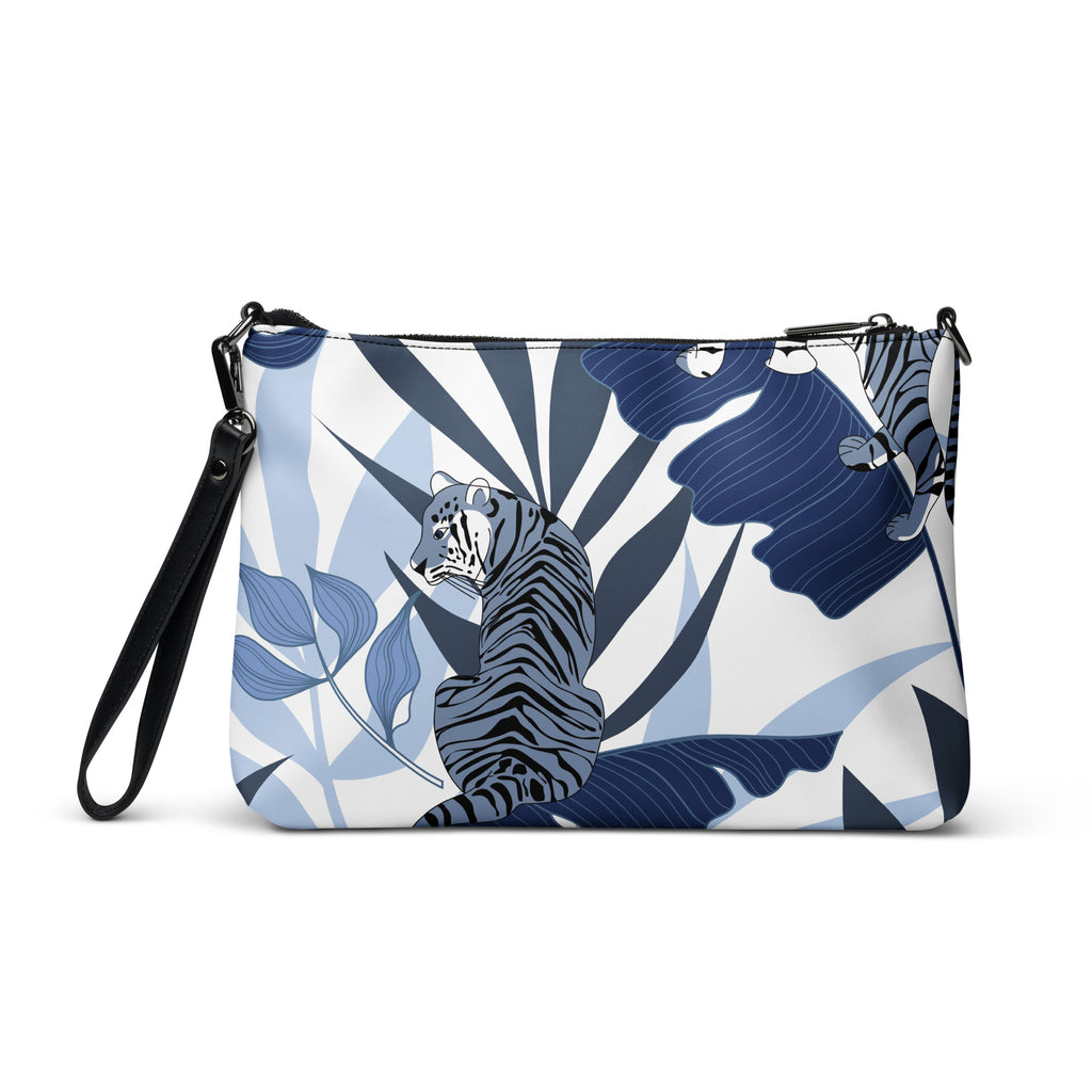 Blue Tiger Print Crossbody bag
