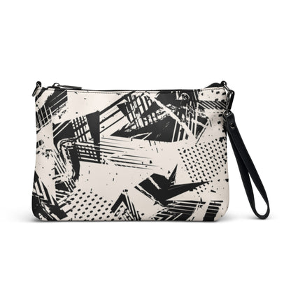 Black Graphic Print Crossbody bag