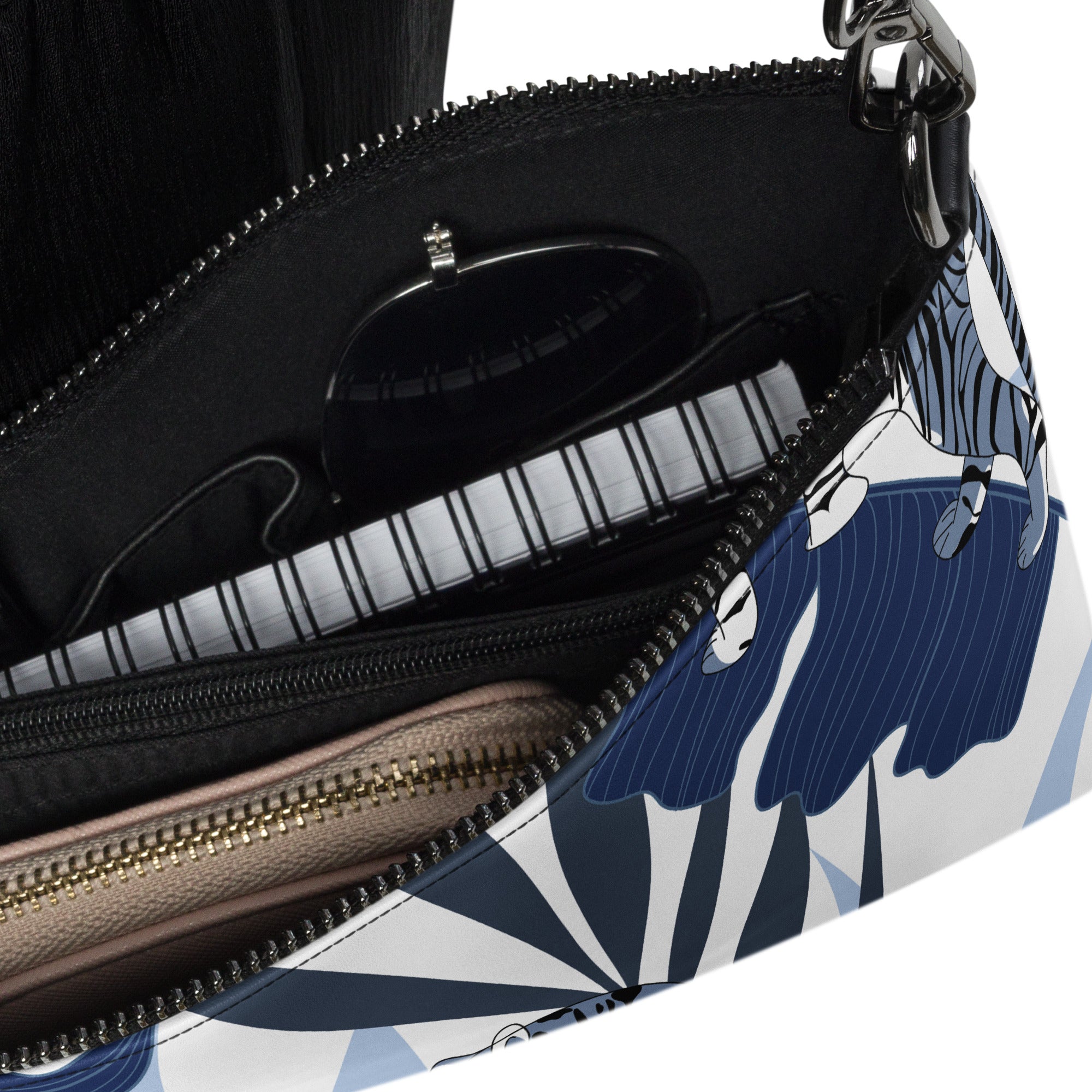 Blue Tiger Print Crossbody bag