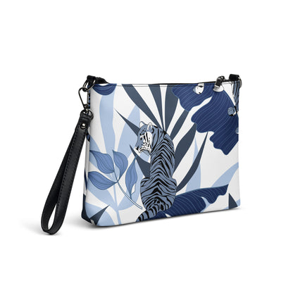 Blue Tiger Print Crossbody bag