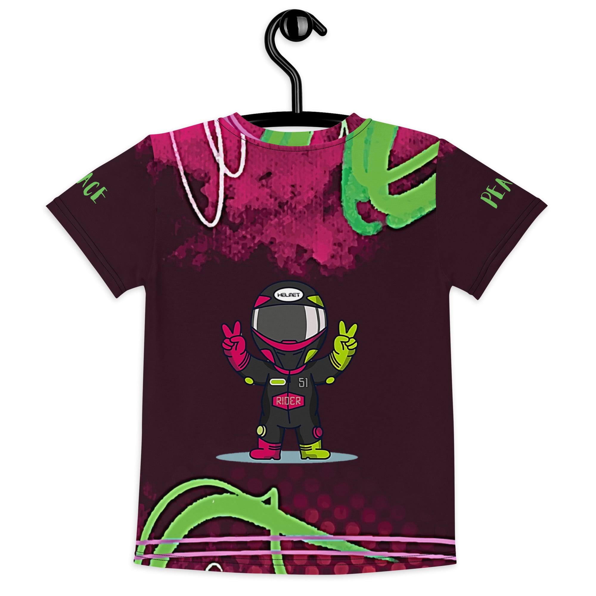 Astronaut Peace Kids unisex crew neck t-shirt