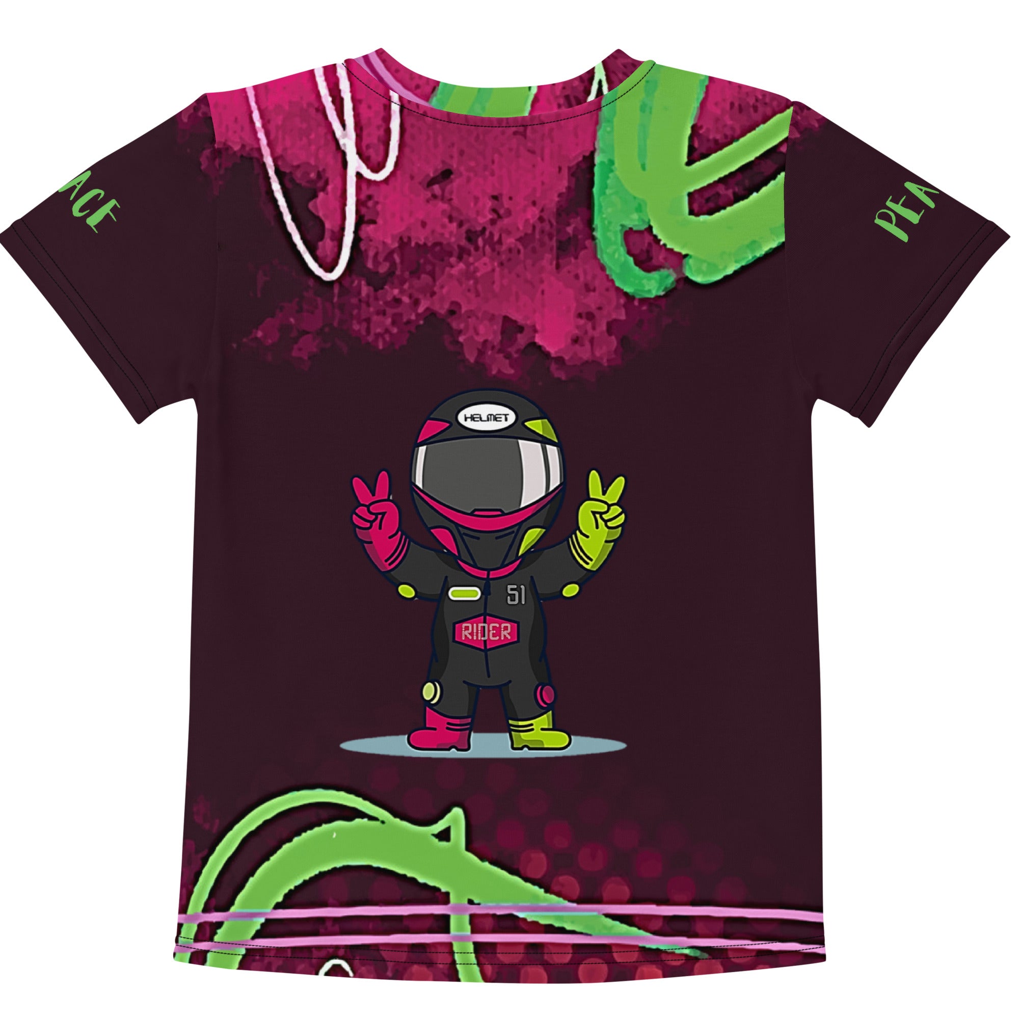 Astronaut Peace Kids unisex crew neck t-shirt