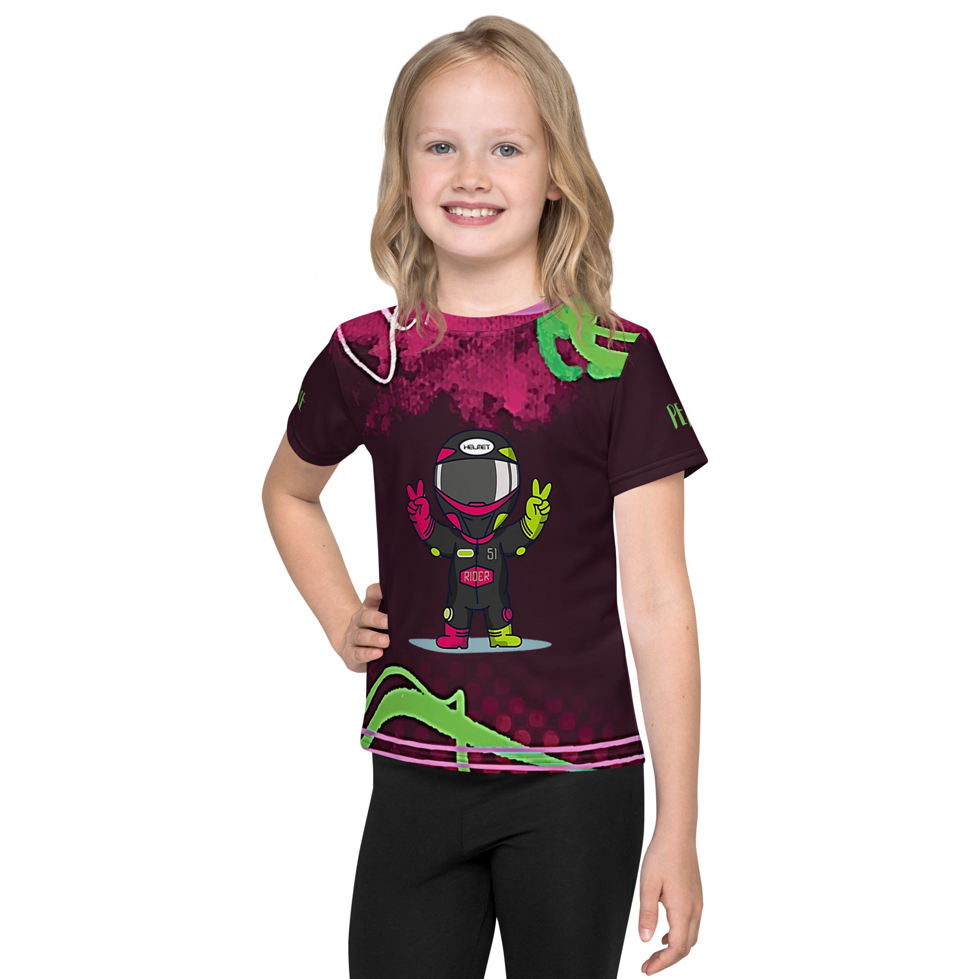Astronaut Peace Kids unisex crew neck t-shirt