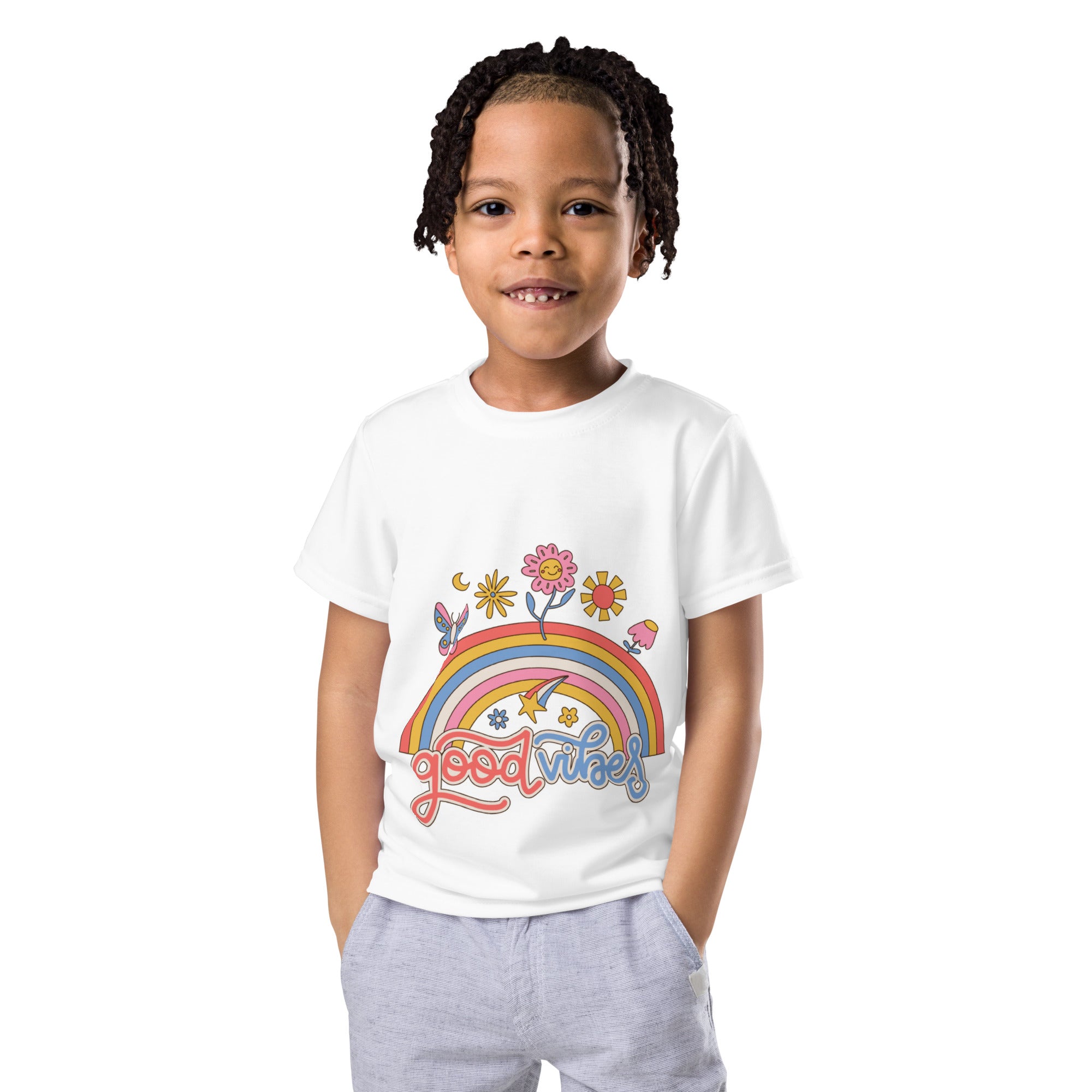 Good Vibes Kids crew neck unisex t-shirt