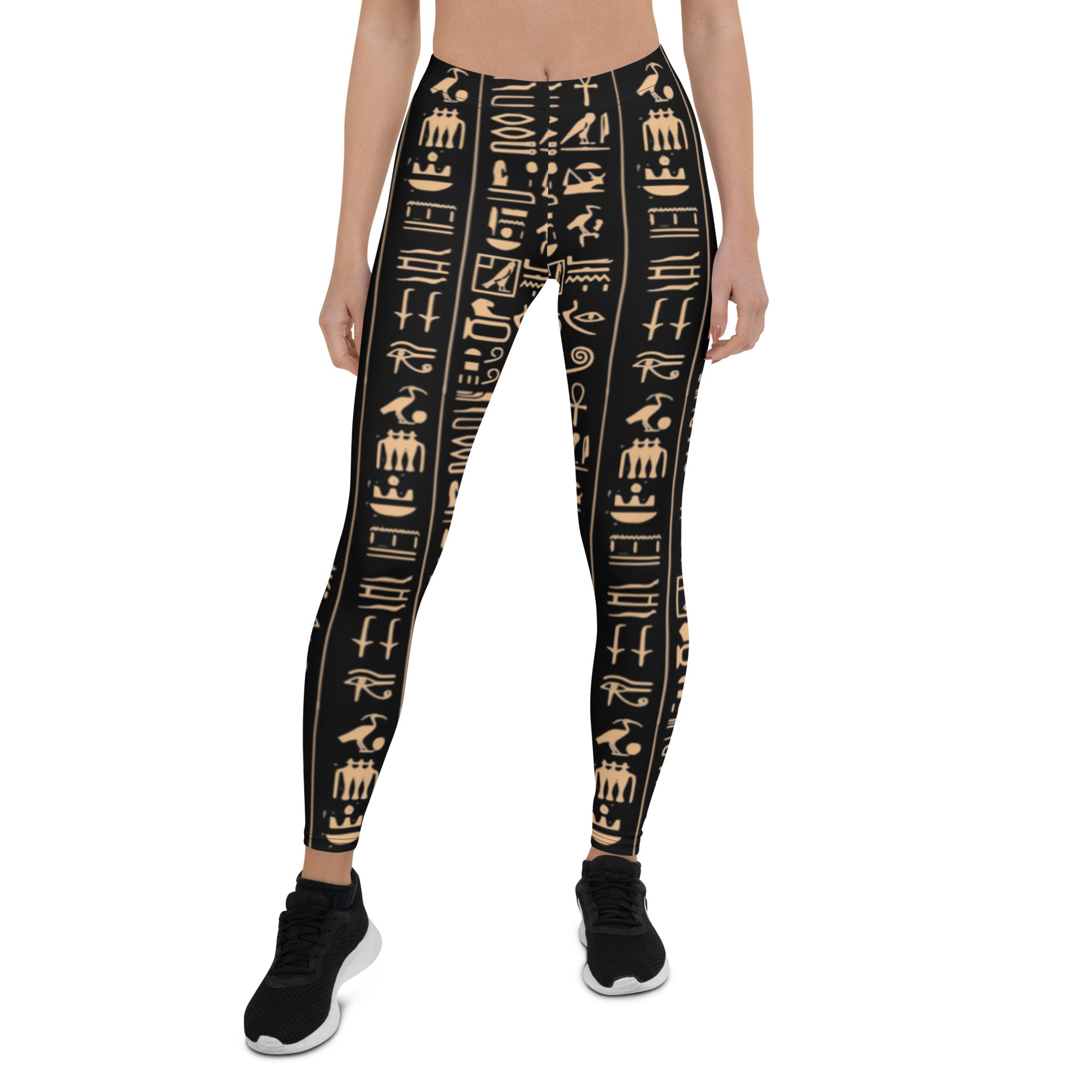 Black Hieroglyphs Leggings