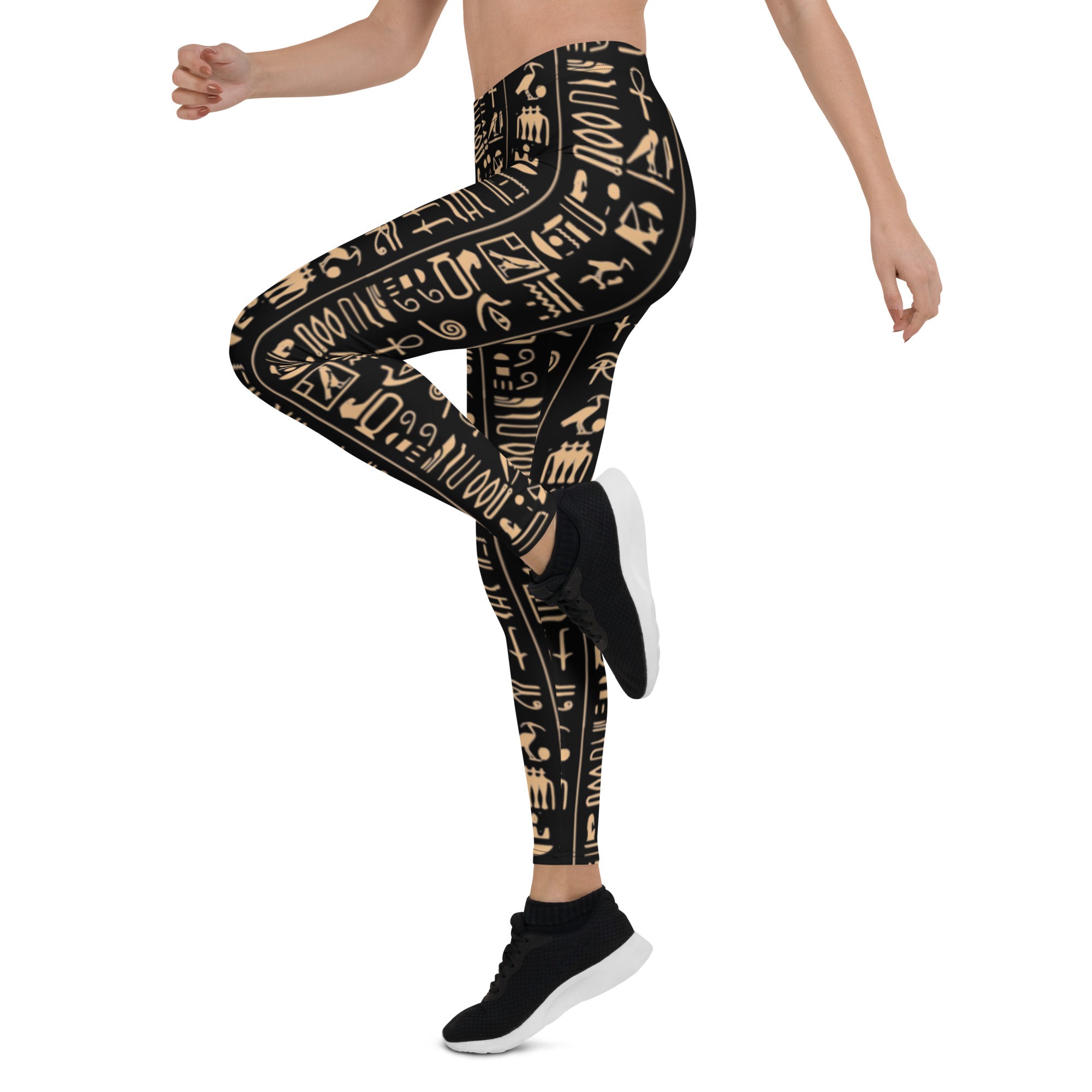 Black Hieroglyphs Leggings