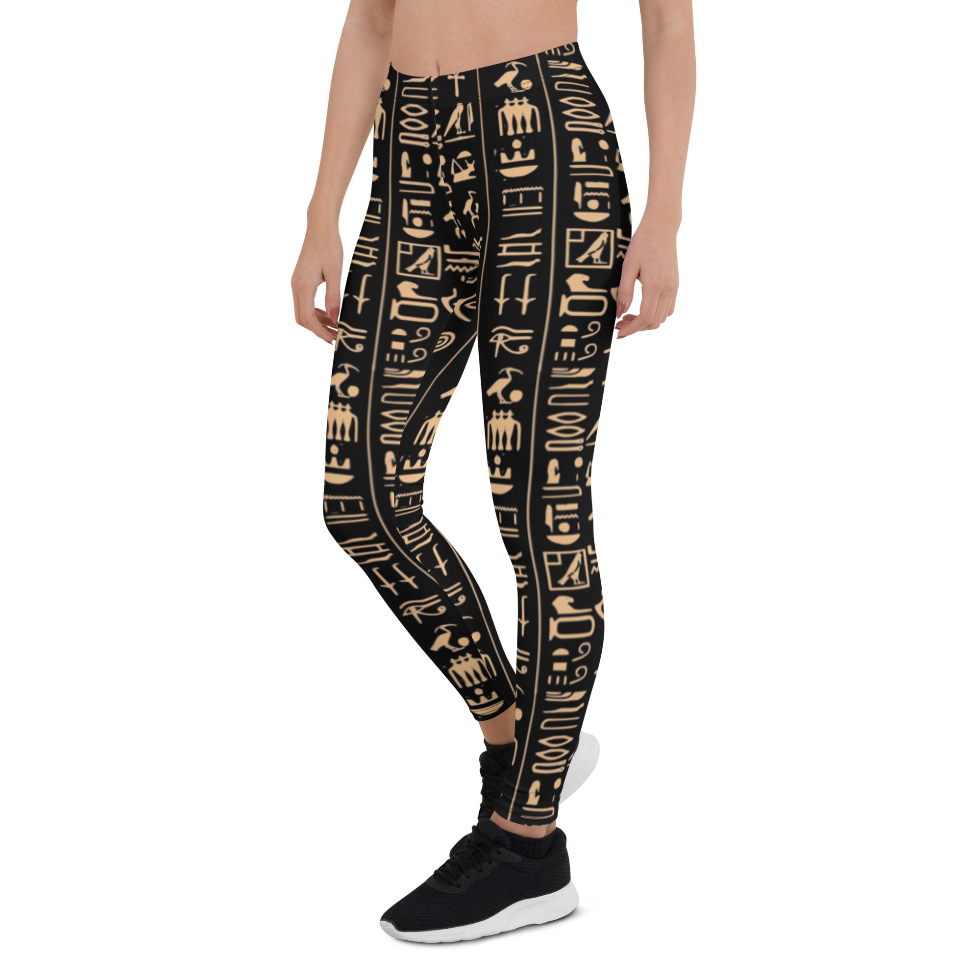 Black Hieroglyphs Leggings