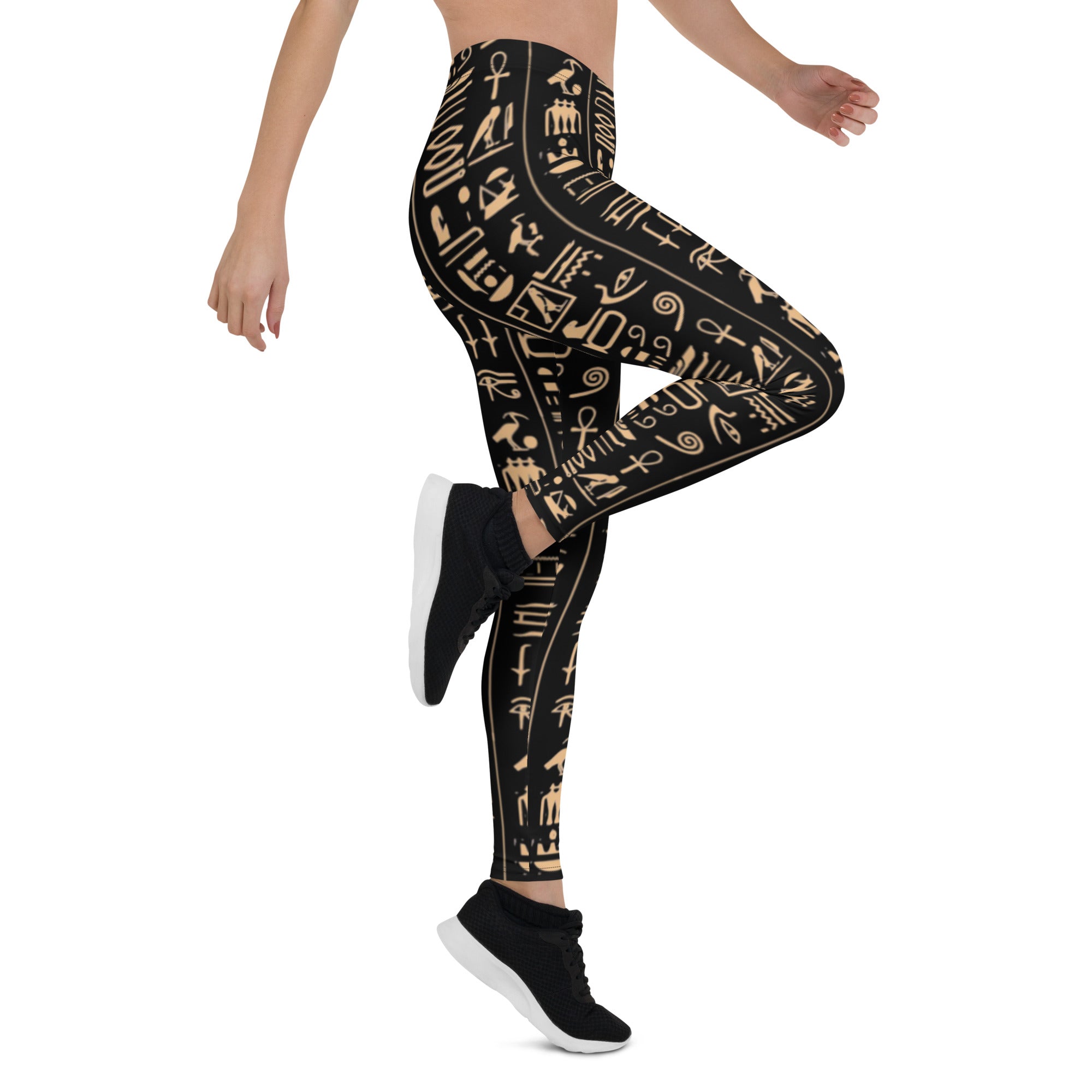 Black Hieroglyphs Leggings