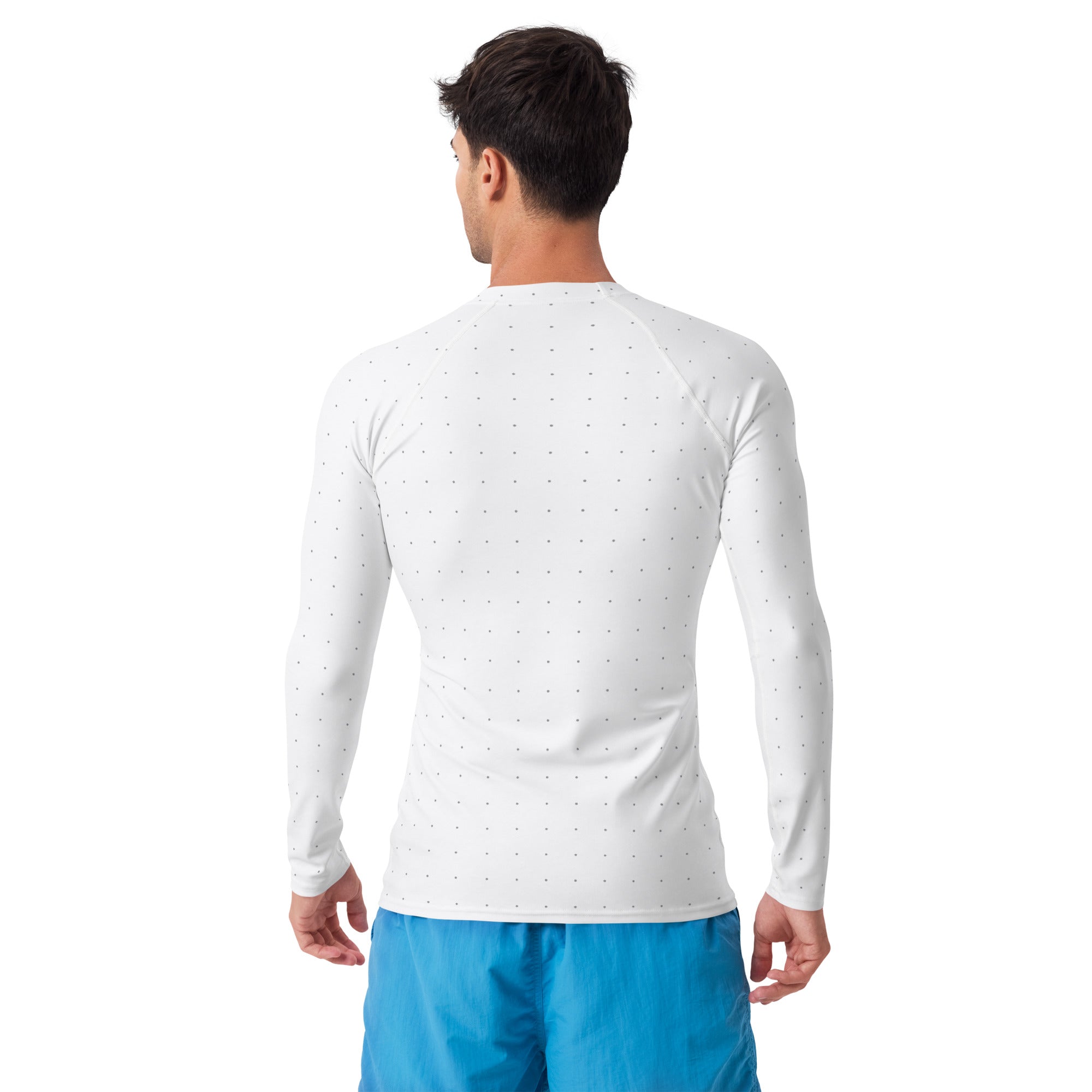 White Dots Longe Sleeve Rash Guard