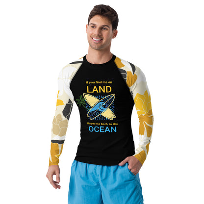 Throw Me Back in the Ocean Long Sleeve Rash Guard