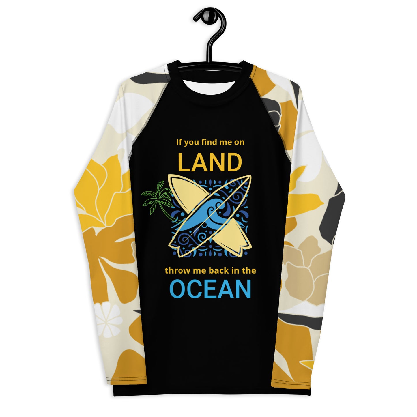 Throw Me Back in the Ocean Long Sleeve Rash Guard