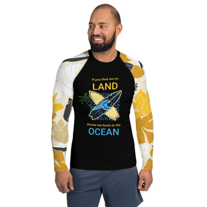 Throw Me Back in the Ocean Long Sleeve Rash Guard