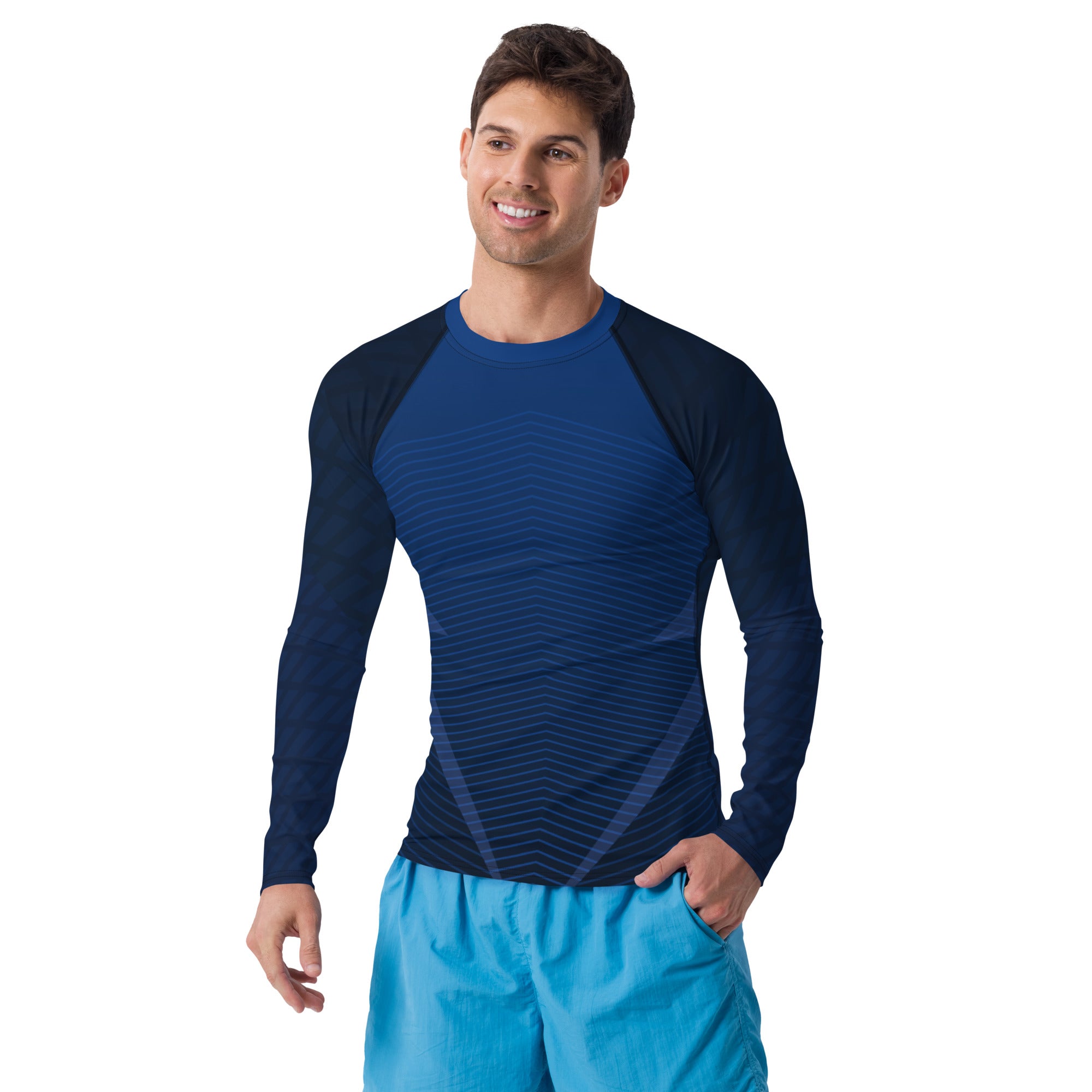 Blue Long Sleeve Rash Guard