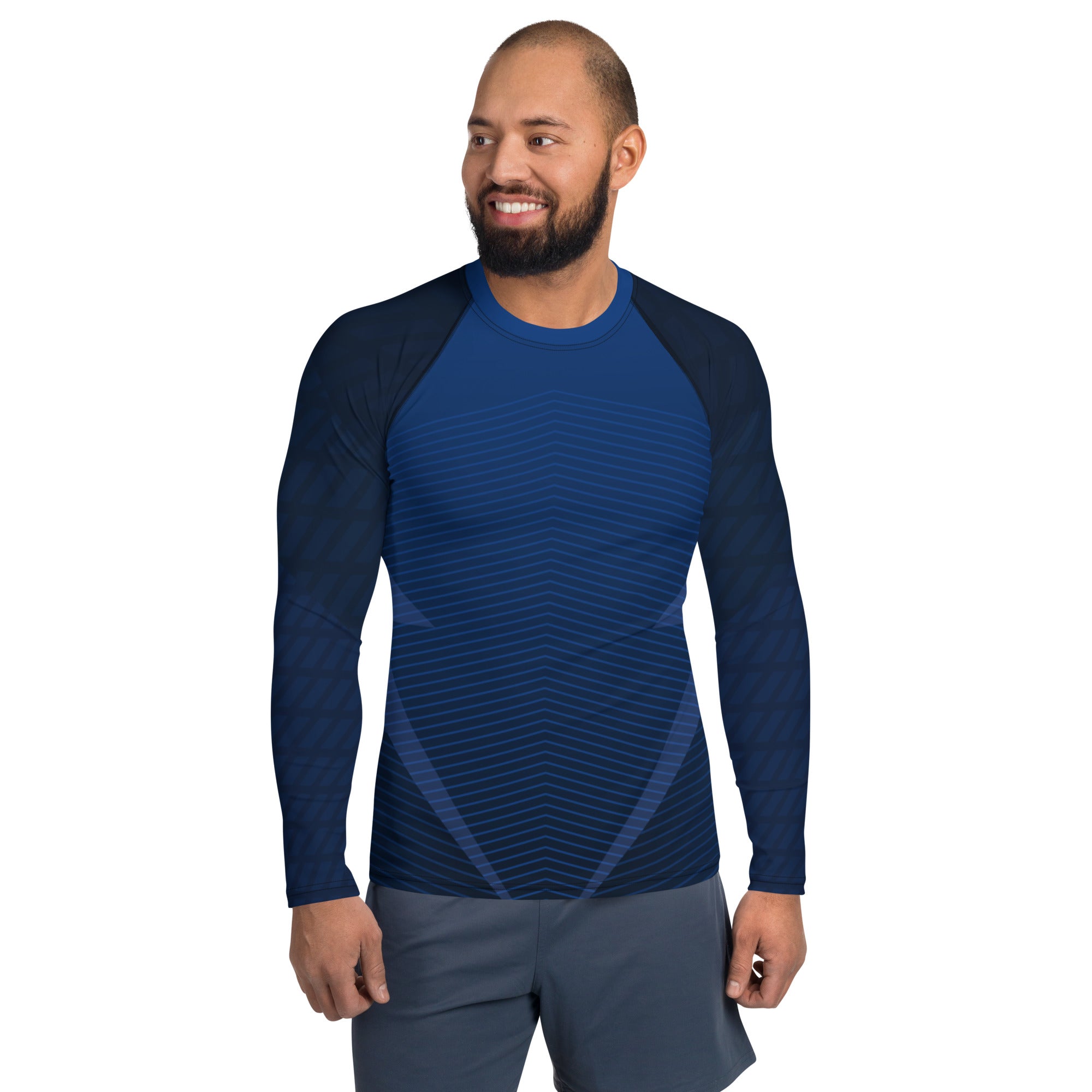 Blue Long Sleeve Rash Guard