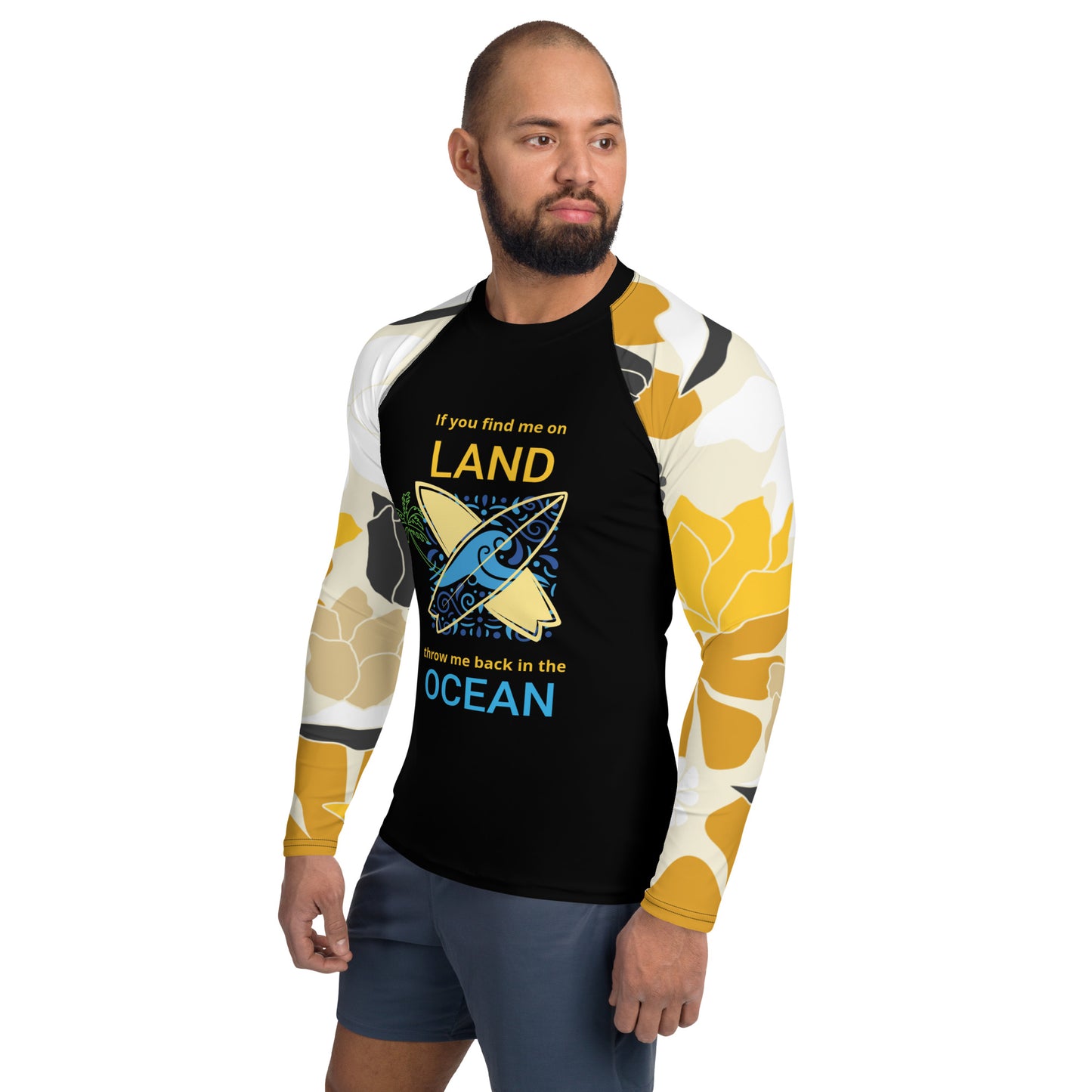 Throw Me Back in the Ocean Long Sleeve Rash Guard