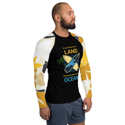 Throw Me Back in the Ocean Long Sleeve Rash Guard